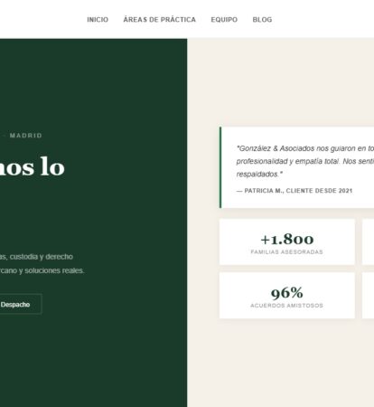 Diseño web para González & Asociados realizado por Juridigital