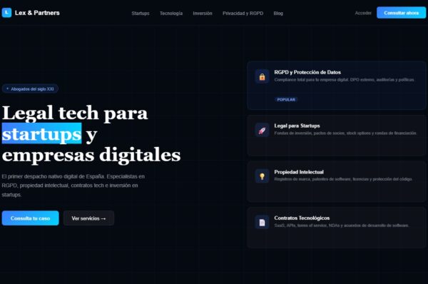 Lex & Partners — Web Legal Tech Diseño web para Lex & Partners realizado por Juridigital