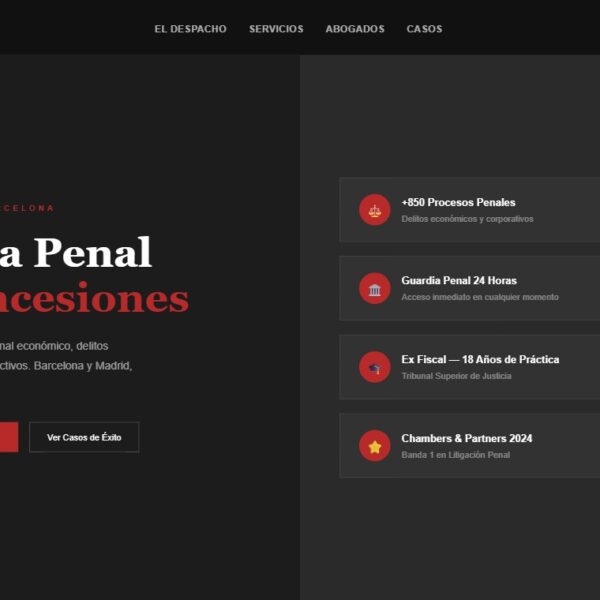 Diseño web para Moreno Legal realizado por Juridigital